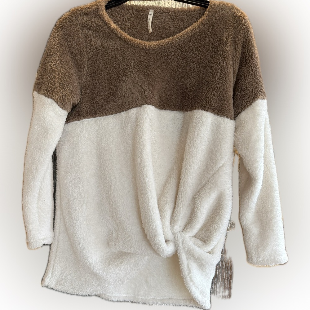 Two-Tone Fuzzy Sweater